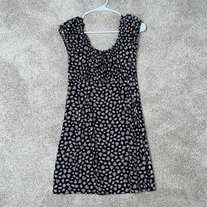 Aeropostale Floral Scoop-Neck Front Tie Dress